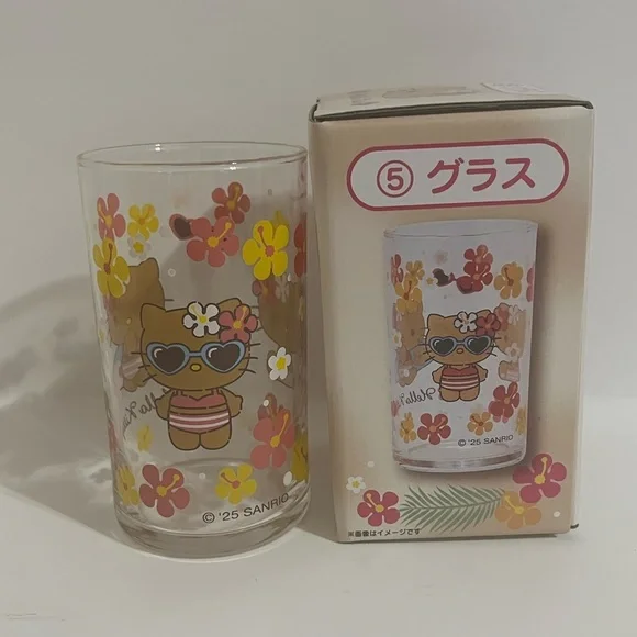Hello Kitty Tan Kuji Glass Cup - Picture 2 of 6